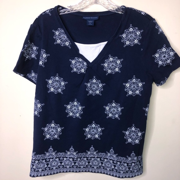 Karen Scott Tops - Karen Scott | Shiort Sleeve Shirt Karen Scott Tops - Karen Scott | Shiort Sleeve Shirt